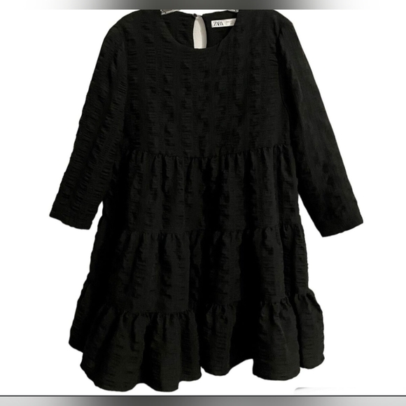 Zara Black Textured Mini Dress - Picture 5 of 14